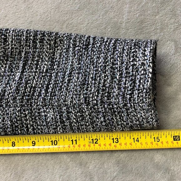 Karl Lagerfeld Paris Tweed Pattern Fringe Blazer - Picture 10 of 14